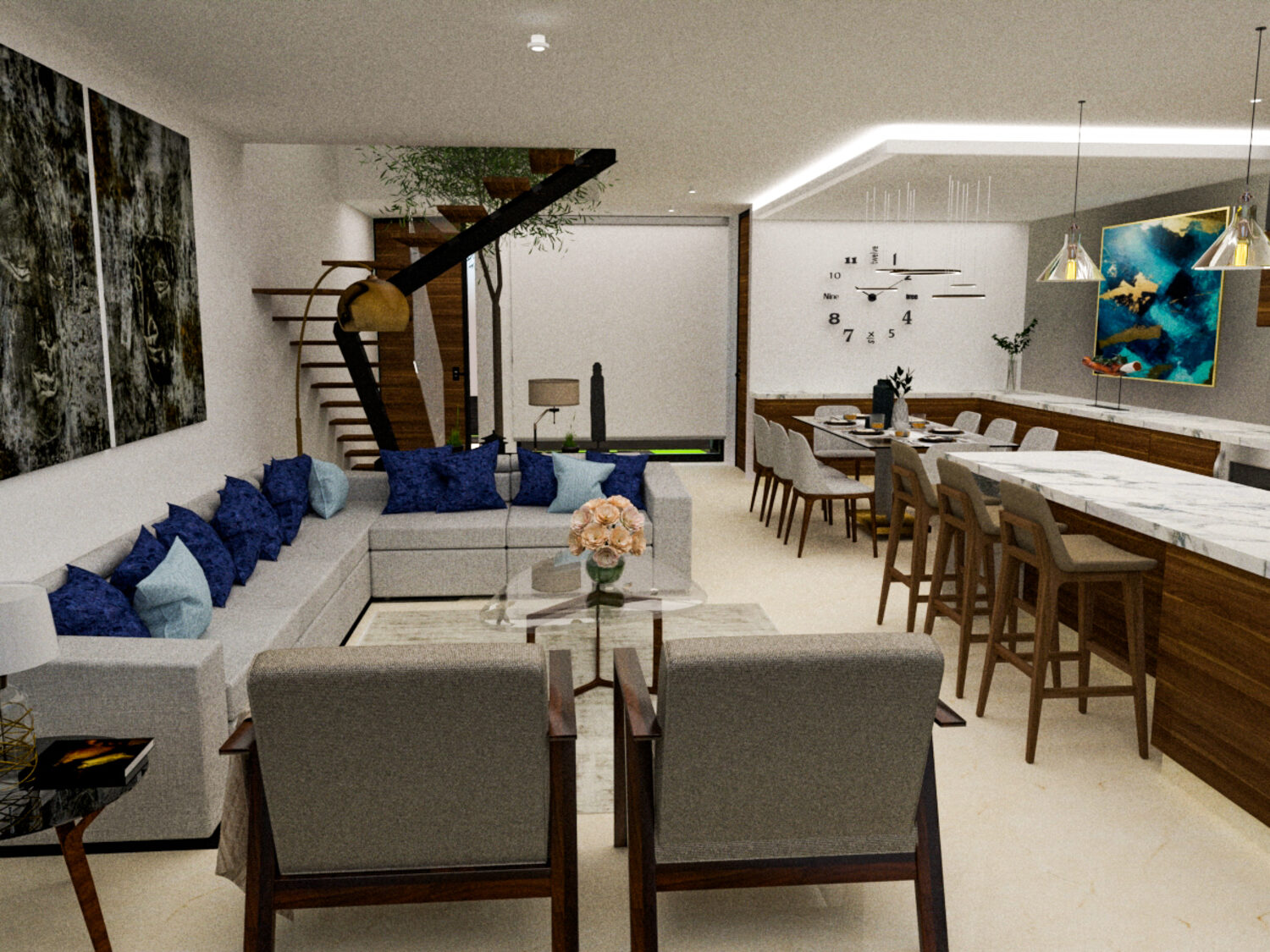 Render de estancia