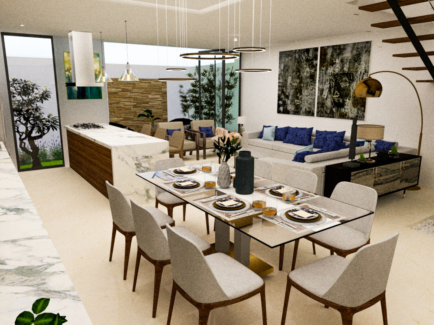 Render de comedor